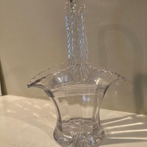 Beautiful vintage crystal basket